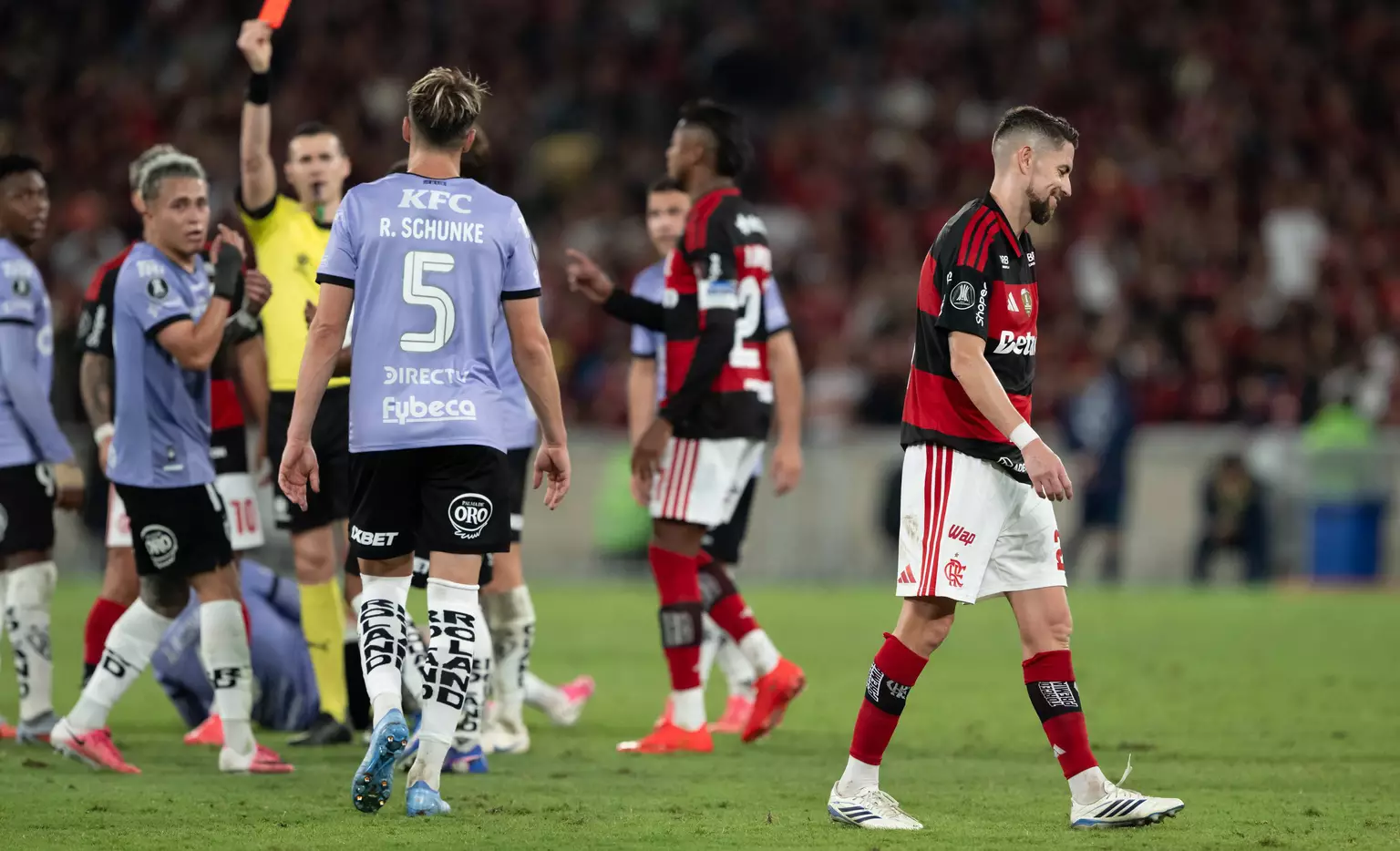 Jorginho é desfalque na ida da semifinal da Libertadores do Flamengo