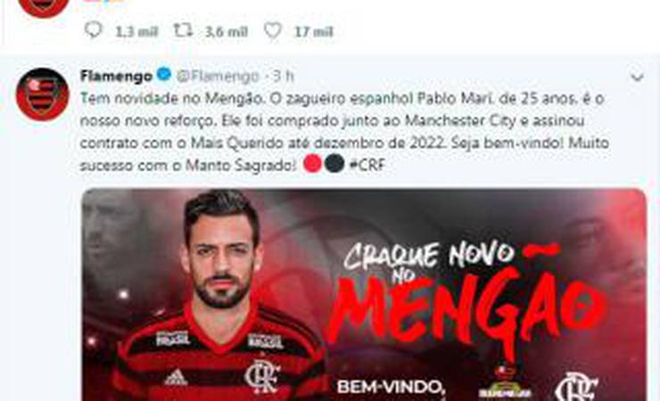 Flamengo faz ação para o anúncio de espanhol, e torcida brinca na rede