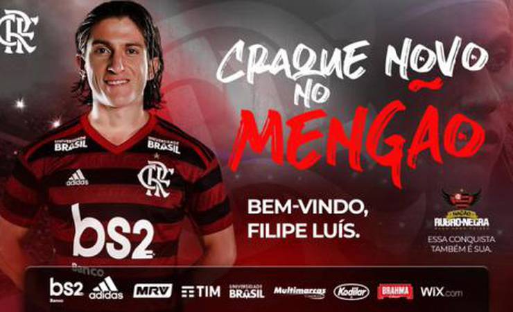 Com foto de infância, Flamengo oficializa a contratação de Filipe Luís