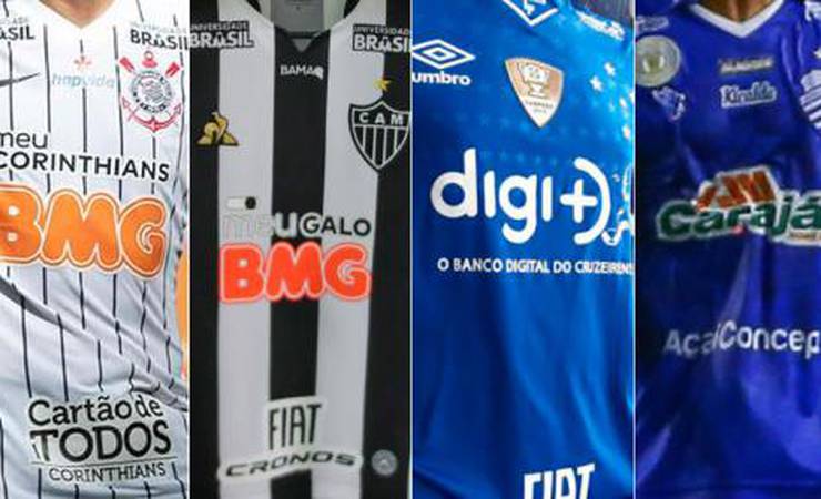 São muitos! Quantos patrocínios cada clube do BR tem no uniforme