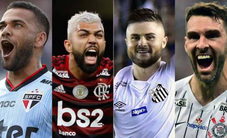 Na briga pelo título, Flamengo, Santos, São Paulo e Corinthians usam armas diferentes