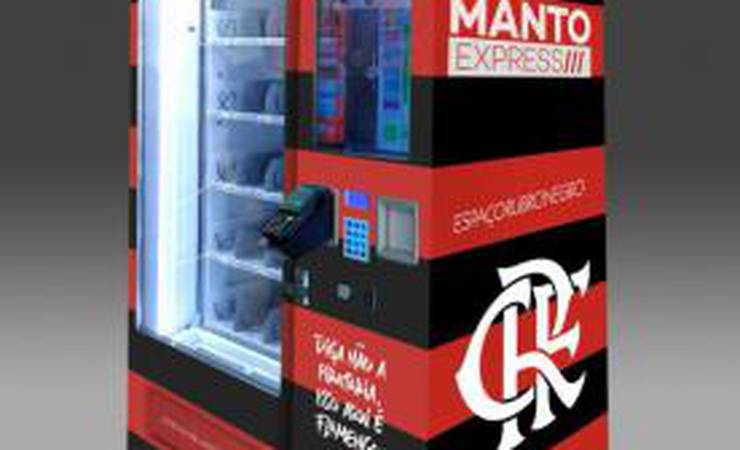 Máquina de camisas do Flamengo abre serviço em estação de metrô