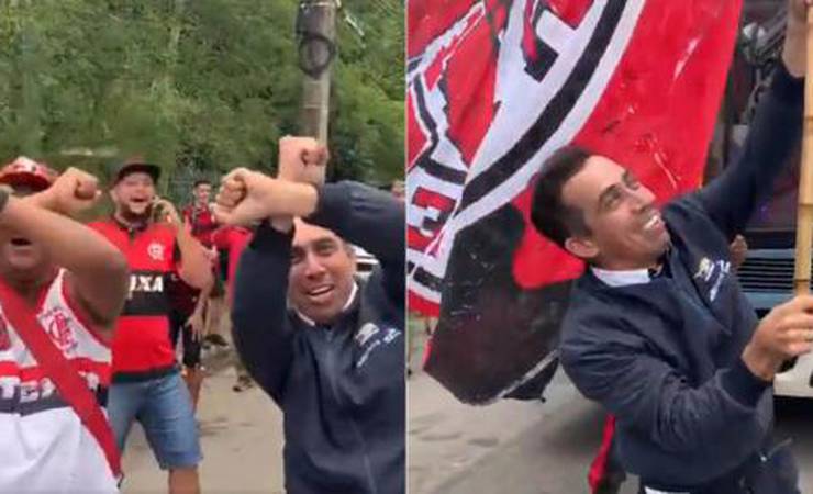 Motorista de ônibus para trânsito, canta com torcida do Fla e 'viraliza'
