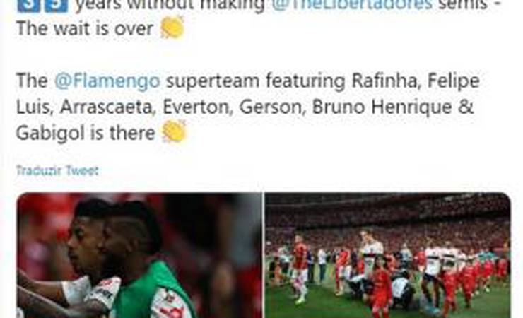 'Supertime' e '40 milhões de torcedores': Fifa elogia o Fla na web