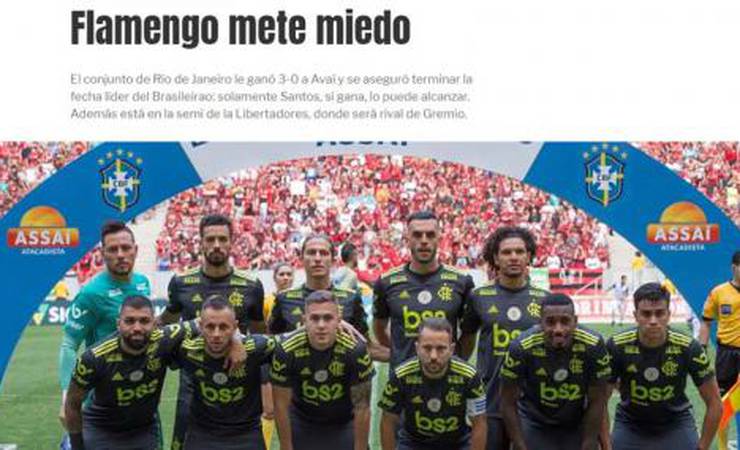 Jornal argentino exalta o bom momento do Flamengo: 'Mete medo'