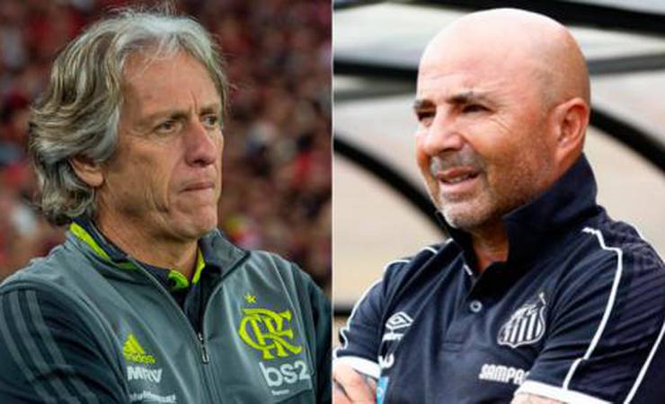 Idolatrados pelas torcidas, enérgicos e 'cobradores': Jesus e Sampaoli no comando de Flamengo e Santos
