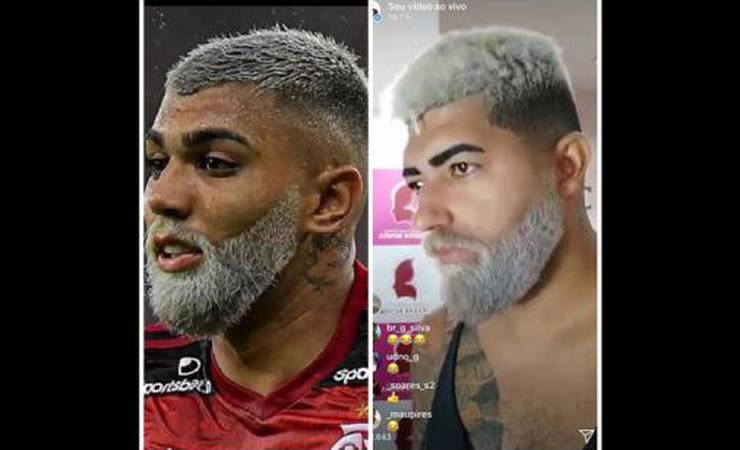 100% atualizado: Sósia descolore barba para imitar visual de Gabigol