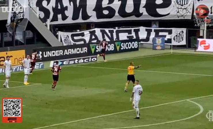 VÍDEO: Assista ao único gol da vitória do Flamengo sobre o Santos na Vila
