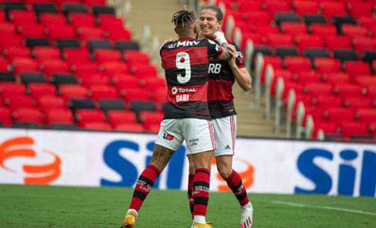 Com dois gols de Gabi, Flamengo goleia o Santos no Maracanã