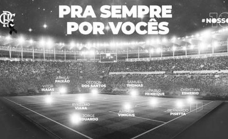 'São 10 estrelas a brilhar...': Flamengo presta homenagem aos Garotos do Ninho e declara luto 'todo dia 8/2'