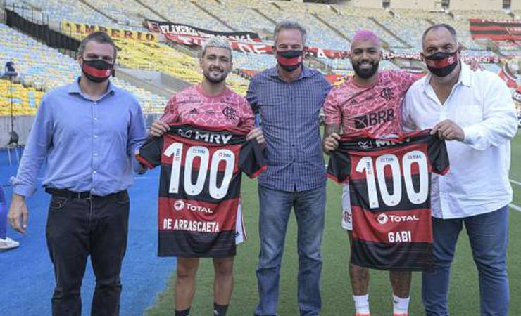 Presidente comenta marca e reforça desejo de ter Arrascaeta e Gabigol no Flamengo 'por muitos anos'