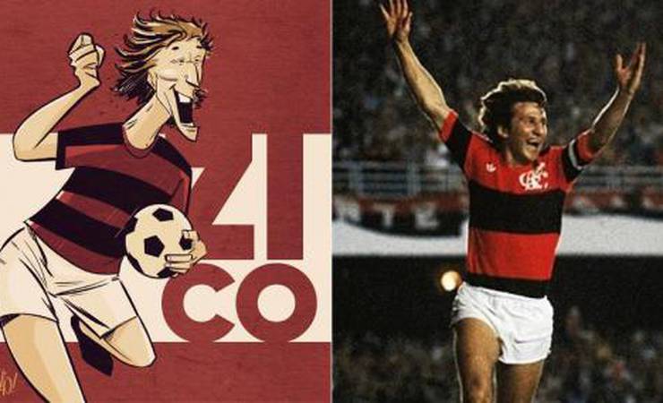 Zico vira tema de revista em quadrinhos comemorando seus 50 anos de carreira