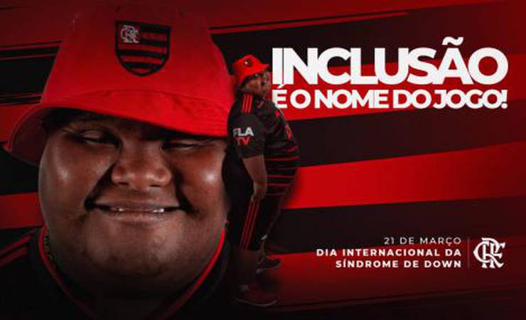 No Dia Internacional da Síndrome de Down, Flamengo se manifesta e faz homenagem a torcedor ilustre
