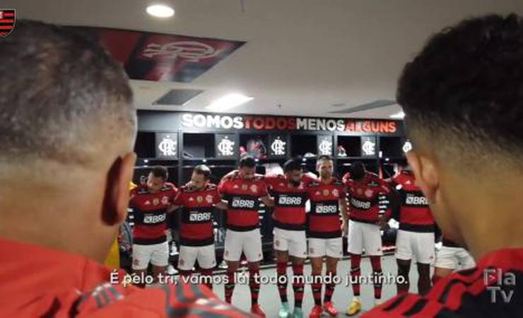 VÍDEO: Gabigol e Diego inflamaram o vestiário do Flamengo antes de goleada sobre o São Paulo: 'É pelo tri!'
