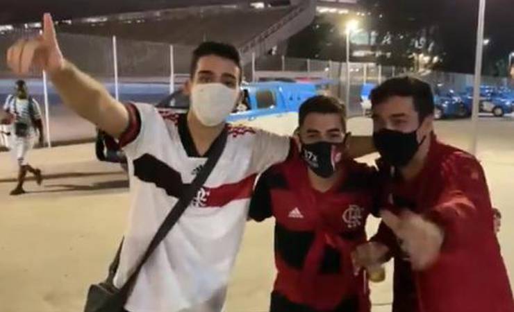 Veja em vídeos e fotos o clima no entorno do Maracanã no retorno da torcida em jogo do Flamengo