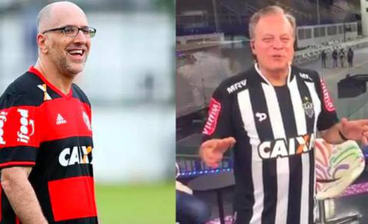 Ao L!, Antonio Tabet e Chico Pinheiro aceitam brincadeira e fazem esquenta para Flamengo x Atlético-MG