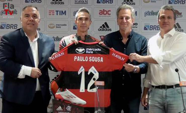 Presidente e diretores do Flamengo rasgam elogios a Paulo Sousa: 'É um excelente avanço contar com ele'
