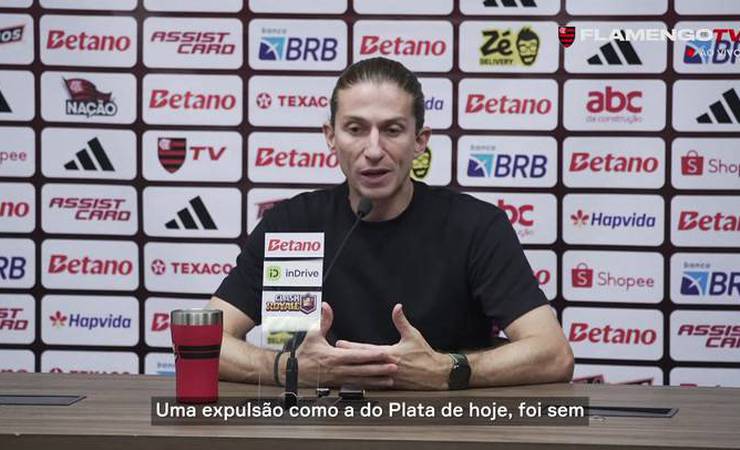 Filipe Luís 'absolve' Plata em expulsão na Vila Belmiro: 'Foi sem querer'