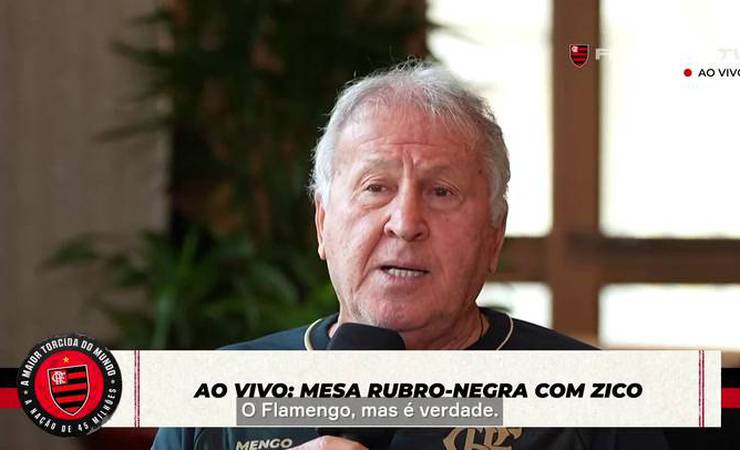 Zico vê Flamengo em igualdade com protagonistas do cenário mundial
