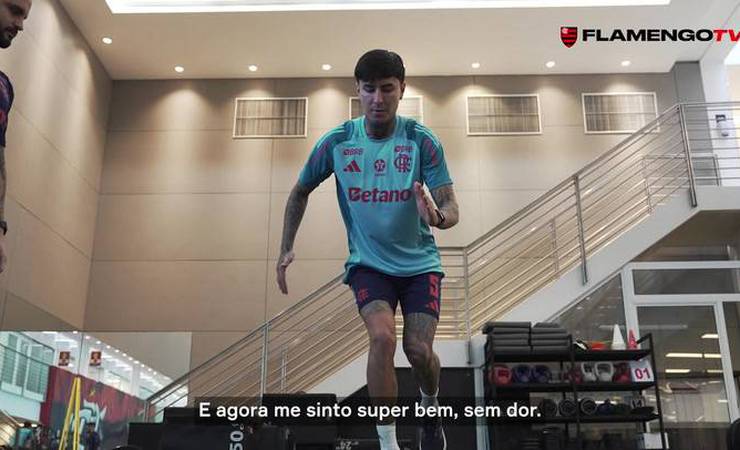 Erick Pulgar avança em recuperação e Flamengo treina no Ninho