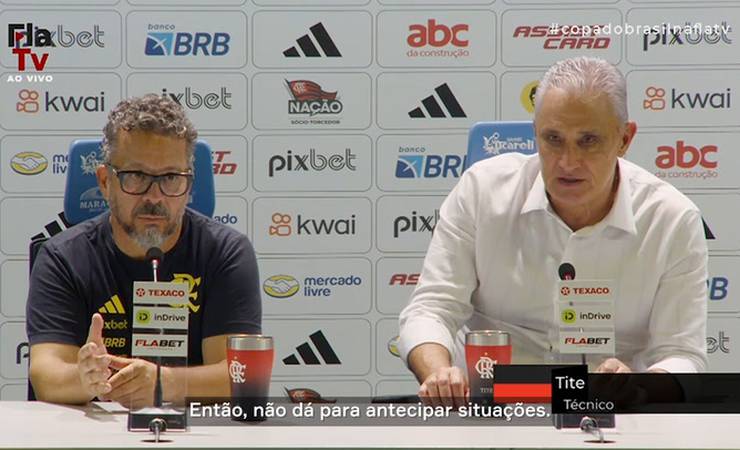 Tite fala sobre adaptação do ataque do Flamengo sem Pedro