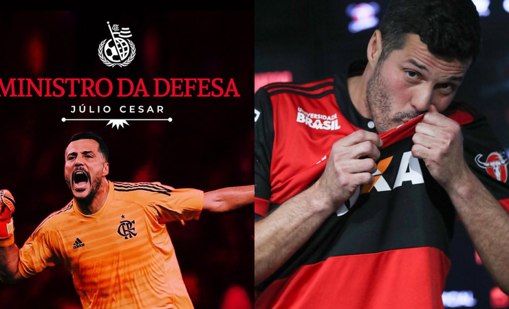 Flamengo nomeia Júlio César como 'Ministro da Defesa' em campanha 'Nação na ONU'