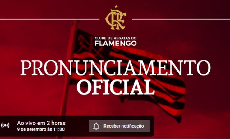 Flamengo anuncia pronunciamento enigmático e gera expectativa entre torcedores