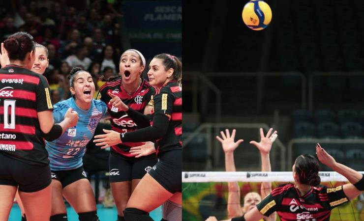 Flamengo vence Praia Clube por 3 sets a 0 e se mantém invicto na Superliga