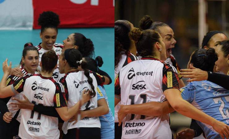 Flamengo vence Fluminense por 3 a 1 e garante mando na final do Carioca de Vôlei