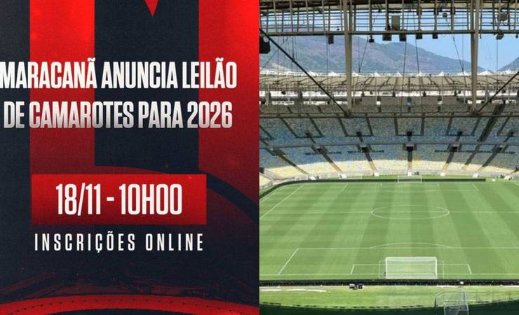 Flamengo anuncia leilão de 49 camarotes no Maracanã; inscrições até 14 de novembro