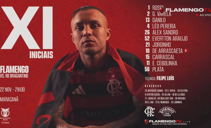 Com Jorginho titular, Flamengo foca no Bragantino no Maracanã pelo Brasileirão