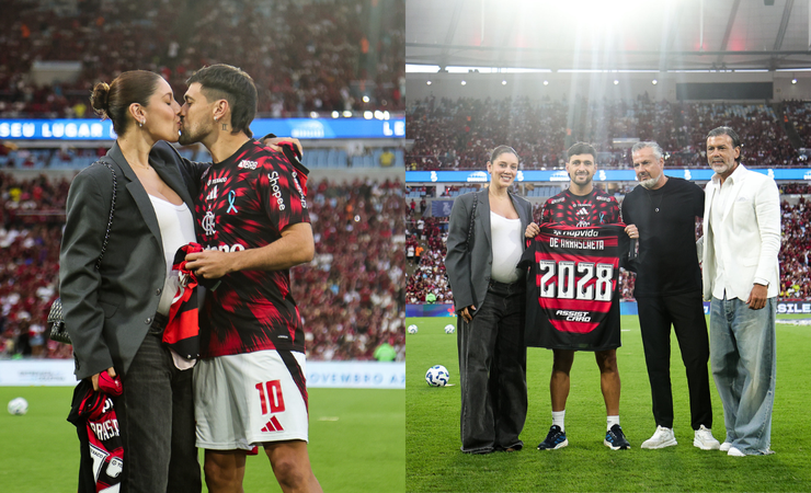 Arrascaeta renova até 2028 e apresenta Milano em homenagem no Maracanã