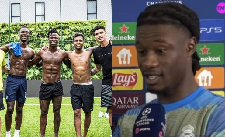 Eduardo Camavinga torce pelo Flamengo na final da Libertadores e destaca amizade com Vini Jr.