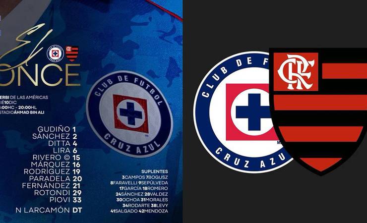 Flamengo enfrenta Cruz Azul na Copa Intercontinental; desfalque impacta adversário