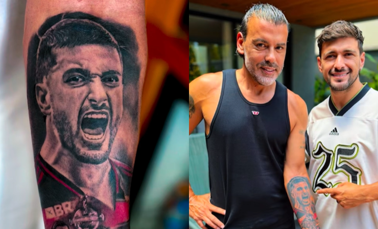 Daniel Fonseca homenageia Arrascaeta com tatuagem após título da Libertadores