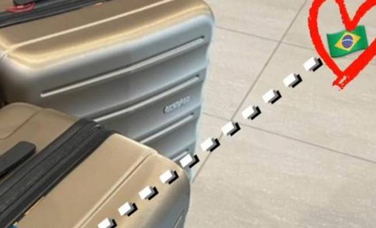 Partiu Fla? Mulher de T. Mendes posta malas prontas para viagem ao Brasil