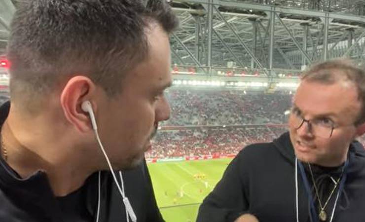 Jornalista ameaça influenciador do Fla na Arena: 'Arrebentar esse celular'