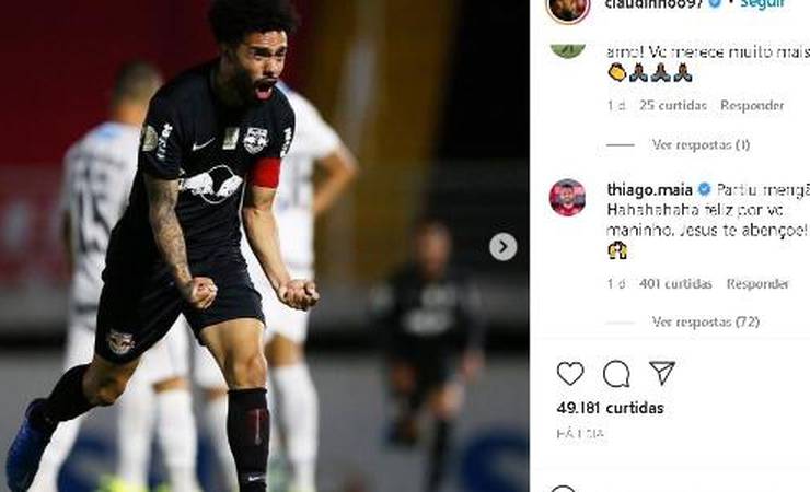 'Partiu, Mengão?': Thiago Maia 'sonda' Claudinho no Instagram