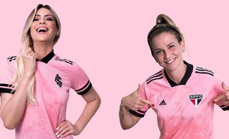 Adidas lança camisas de SPFC, Flamengo e Inter em homenagem ao Outubro Rosa