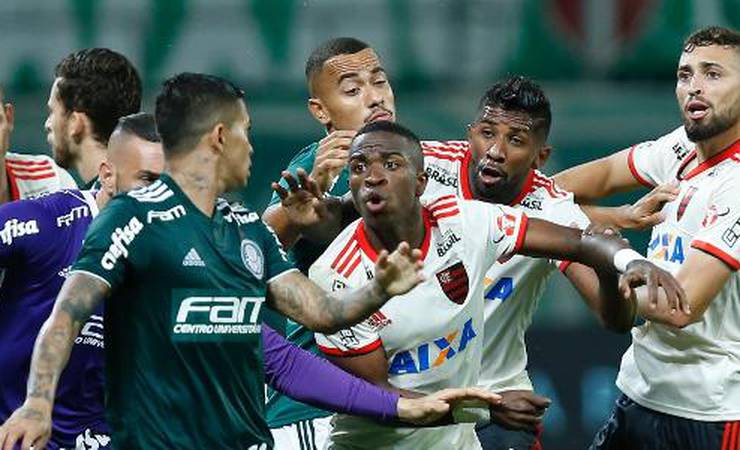 Briga, "cheirinho" e forra de Gabigol: rivalidade Fla x Palmeiras explode