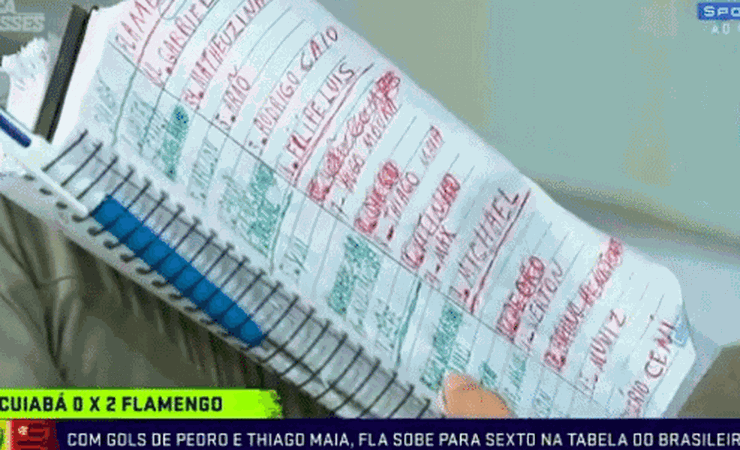 'Sou cringe', diz Paulo Nunes ao mostrar caderno com anotações sobre jogos
