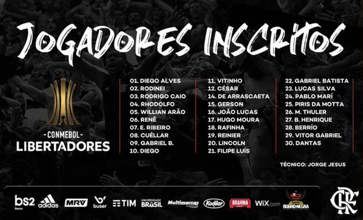 Flamengo faz alterações em lista, e Filipe Luis já pode jogar Libertadores