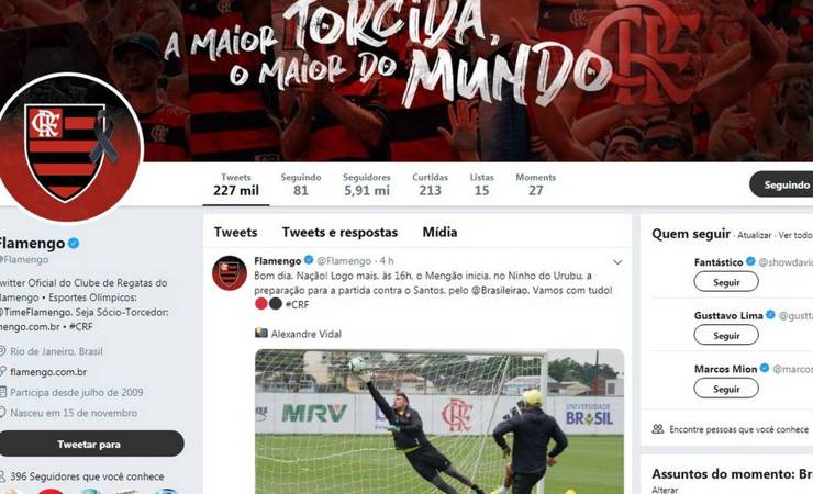 Flamengo supera Real, Barcelona e United é o clube mais comentado no Twitter no mundo