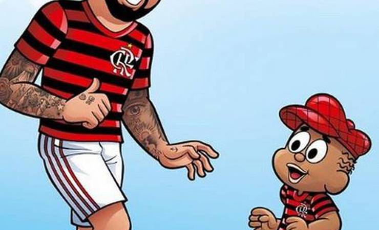 Gabigol ganha desenho feito por Maurício de Souza: 'Que honra fazer parte dessa família'