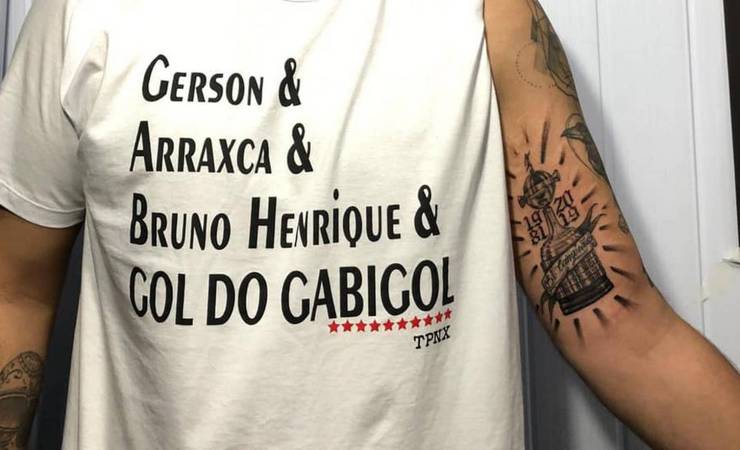Estúdio de tatuagem vai fazer flash day para torcedores do Flamengo após título da Liberta