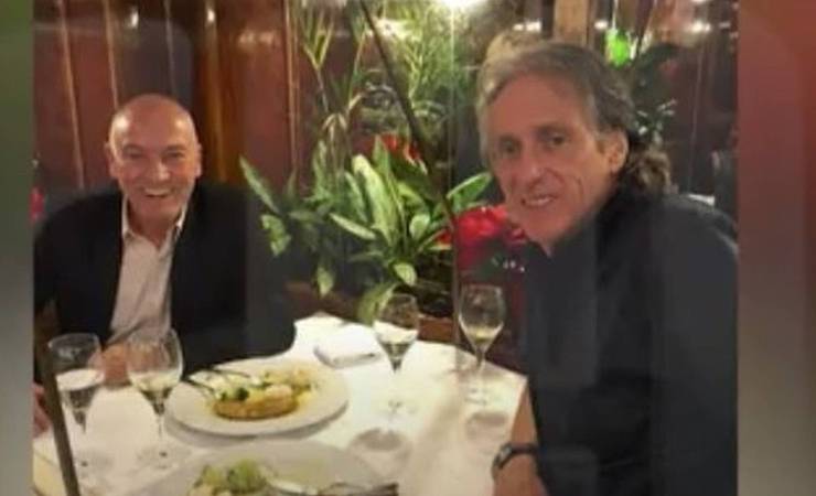 Jorge Jesus, do Flamengo, almoça com Jesualdo Ferreira, do Santos, em Lisboa