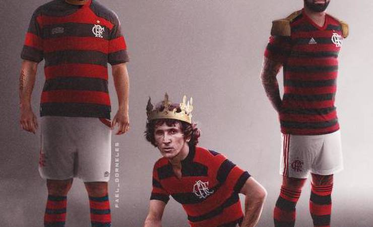 'Imperador, rei e príncipe': Adriano reposta homenagem com Gabigol e Zico