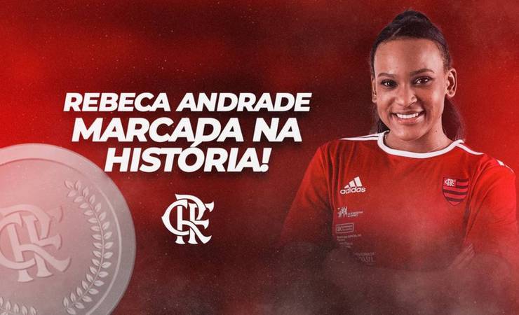 Olimpíada: Flamengo celebra prata de Rebeca Andrade na ginástica artística; 'Craque'
