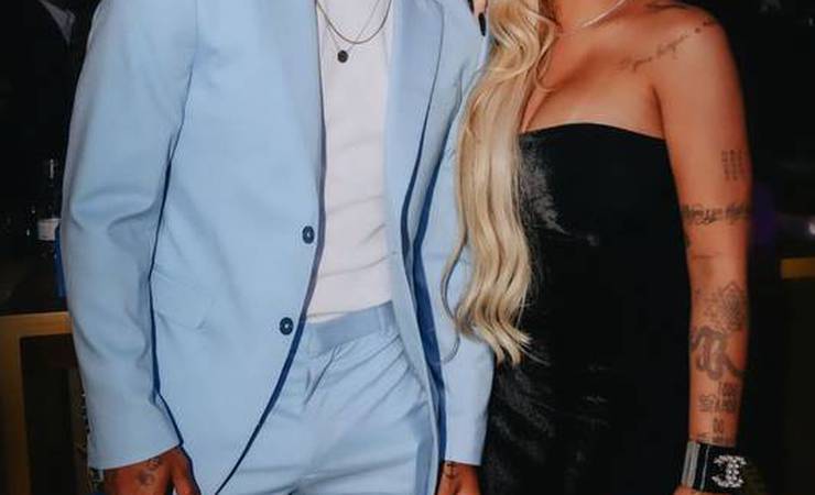 Gabigol, do Flamengo, publica foto com legenda romântica com Rafaella, irmã de Neymar
