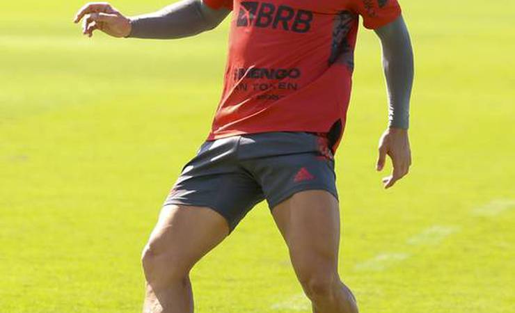 Diego Ribas, do Flamengo, personaliza chuteira com o apelido da mulher: 'no coração e nos pés'
